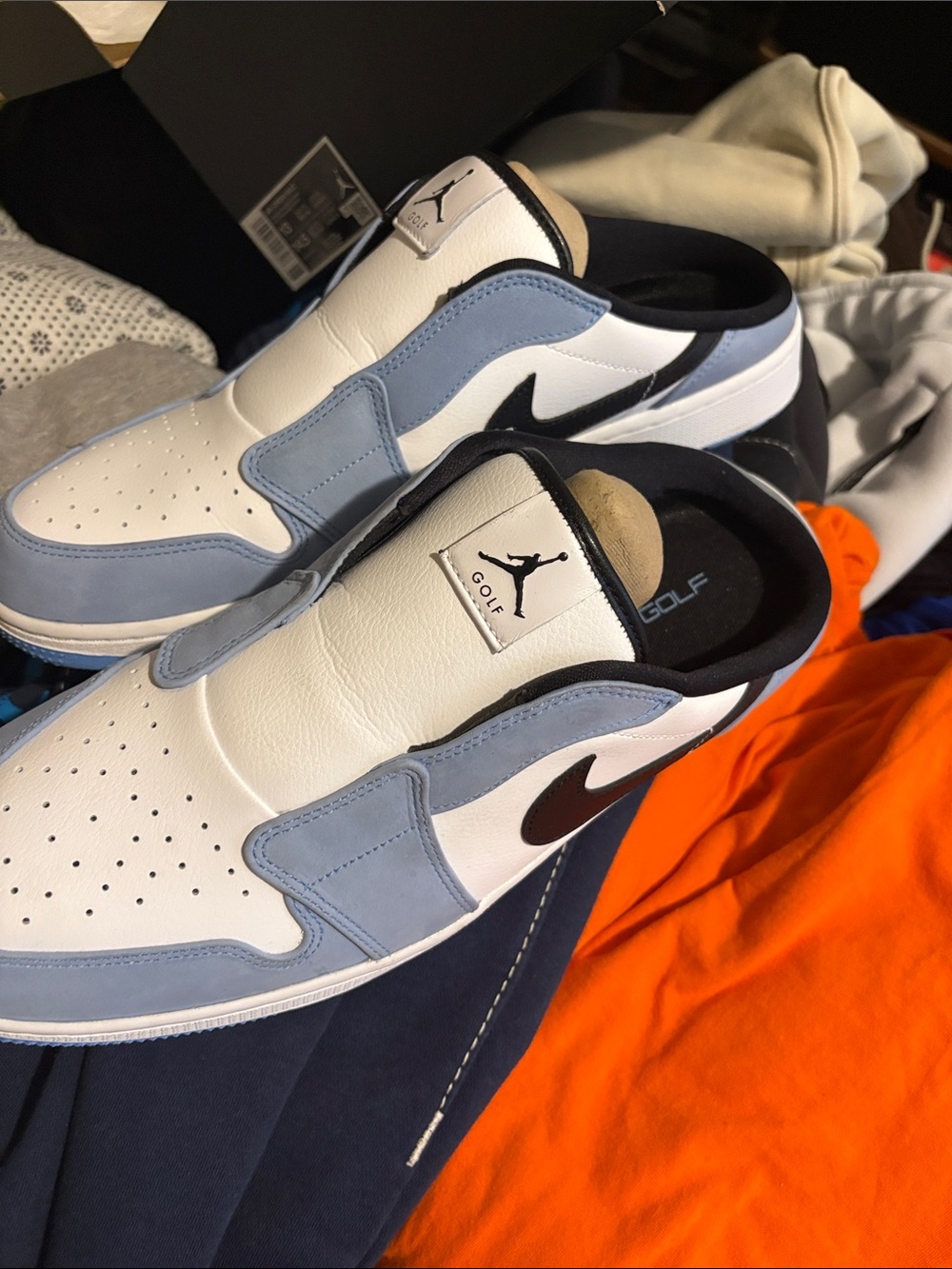 Nike,Air-Jordon Mule, University blue/Blk./Wht - Picture 4 of 8